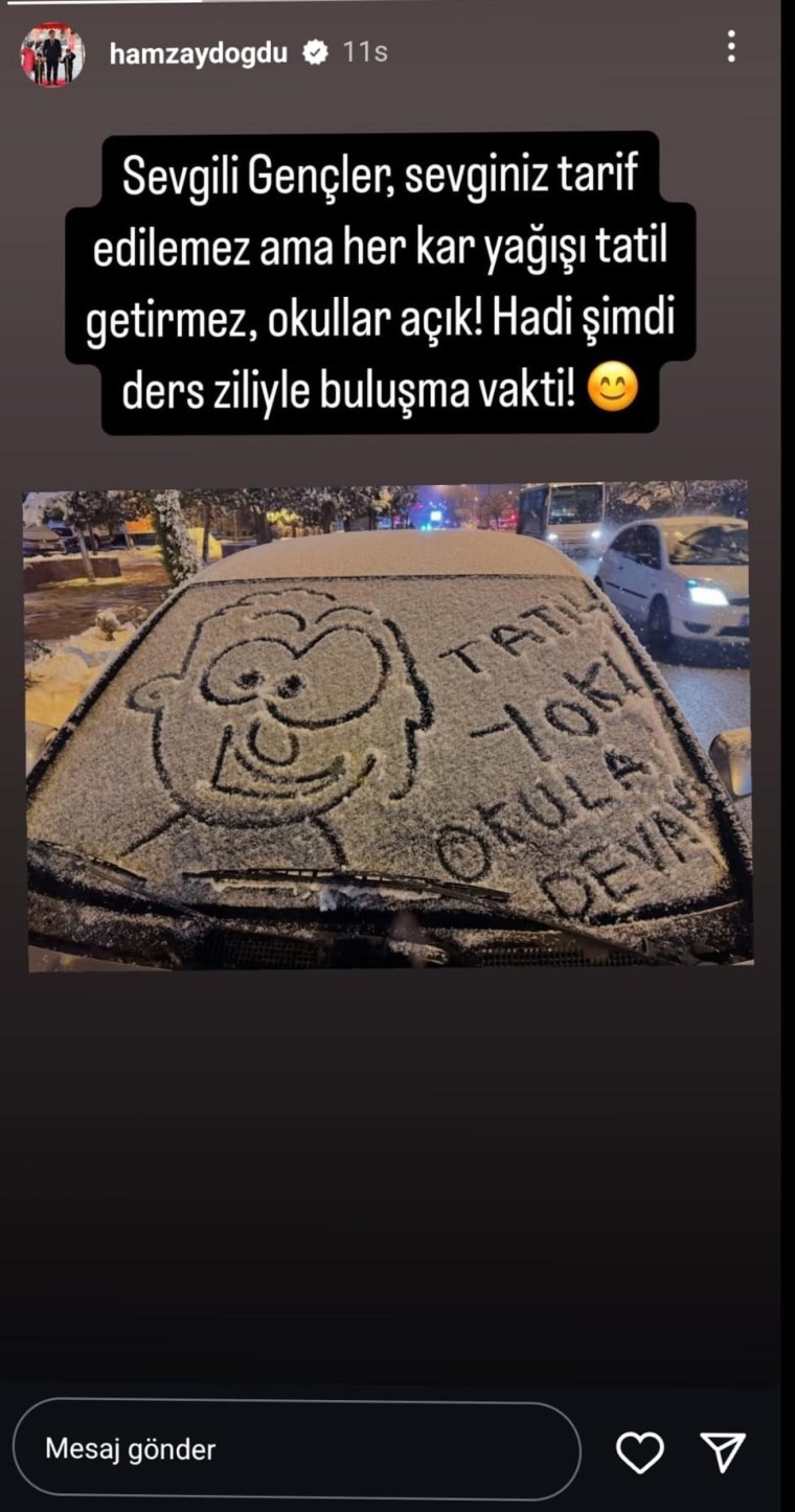 otomobil camina kar tatili yazan ogrencilere validen gulduren yanit 1 tvGJdRvV