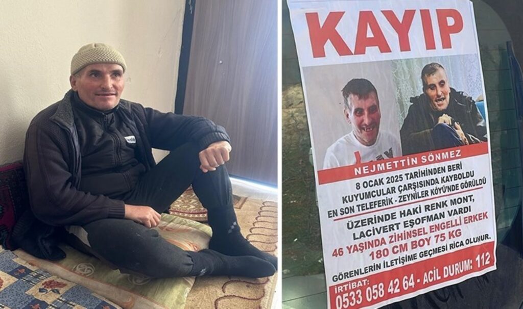 engelli necmettin sonmez 12 gundur kayip ailesi duvarlara ve duraklara afisler asti EPhAxrD6