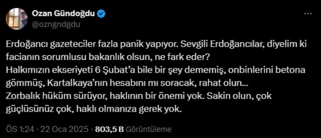 now tv spikeri ozan gundogdu erdoganci gazeteciler fazla panik yapiyor halkimizin ekseriyeti 6 subata ZyOw9tQD