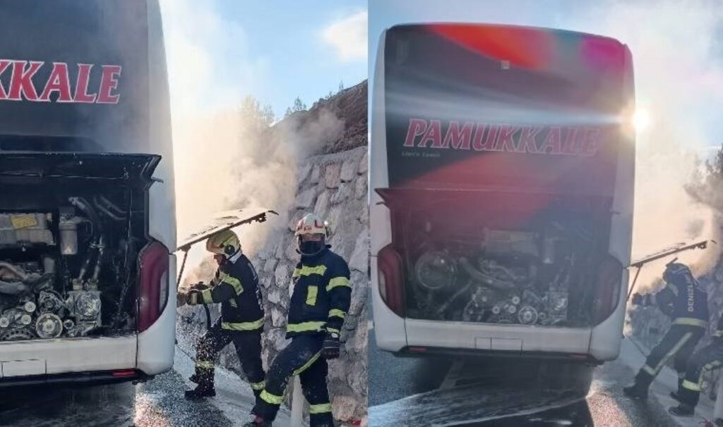 seyir halindeki yolcu otobusunde yangin AFxnf2Kj