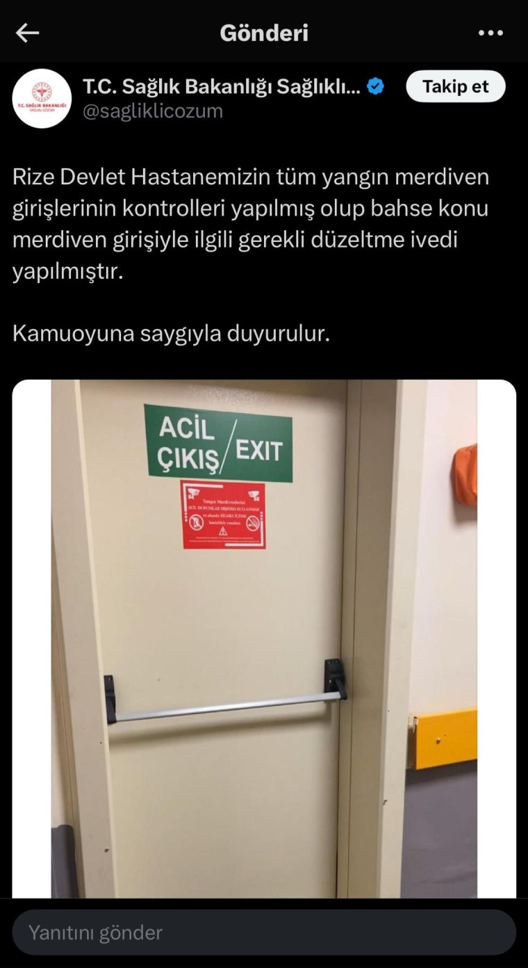 devlet hastanesinde sigara icildigi gerekcesiyle yangin merdivenlerinin girisi kapatilmis bakanlik aciklama yapti 0 hBztpZP2