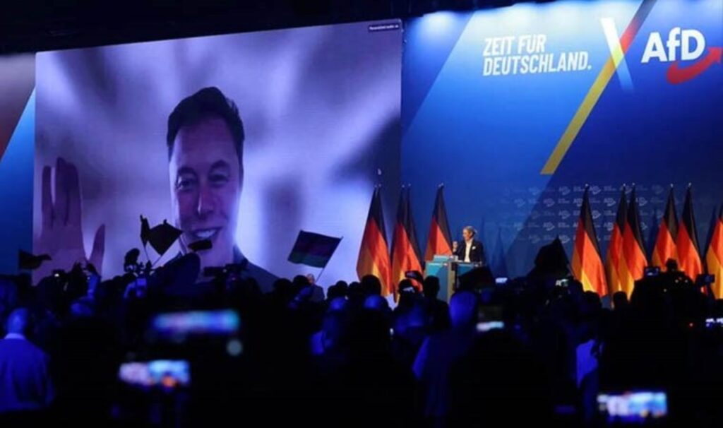 elon musk asiri sagci alman partisi afdnin secim toplantisina canli baglantiyla katildi FI25JMB2