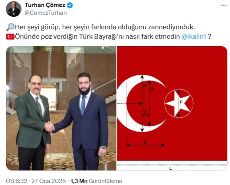 ibrahim kalin colani gorusmesindeki turk bayragi tartisma yaratti 1