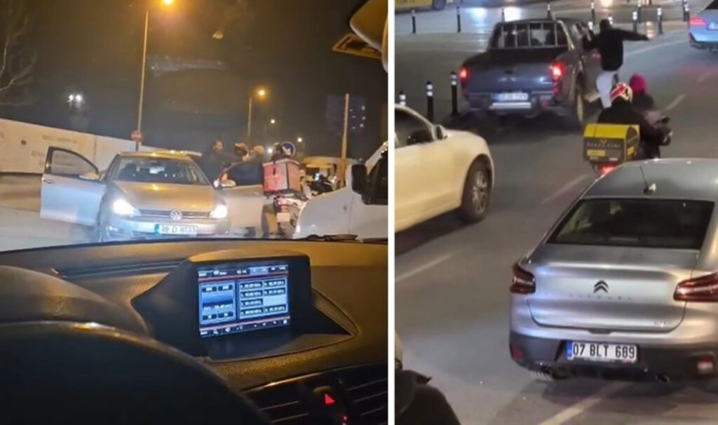 istanbul sancaktepede yol kavgasi yumruklar havada ucustu YXWha11j