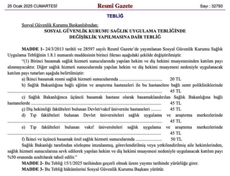 karar resmi gazetede hastane muayene katilim ucretlerine zam yapildi 0 lVteWe88