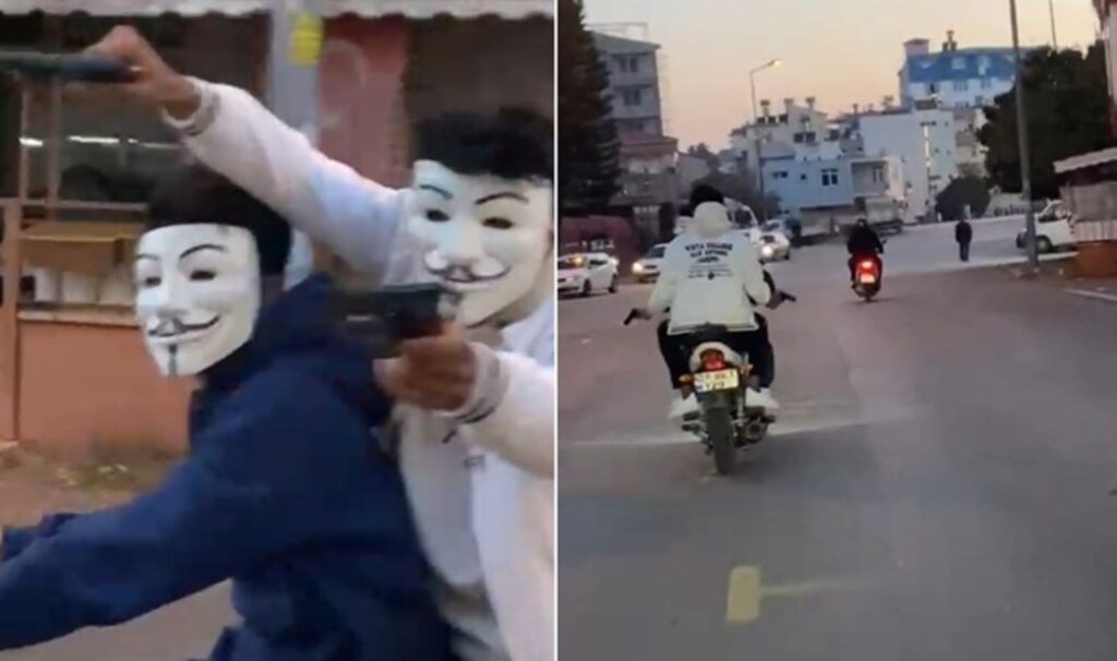 maske takip oyuncak tabancayla korku saldilar eglence amacli yaptik tSPPcGdv