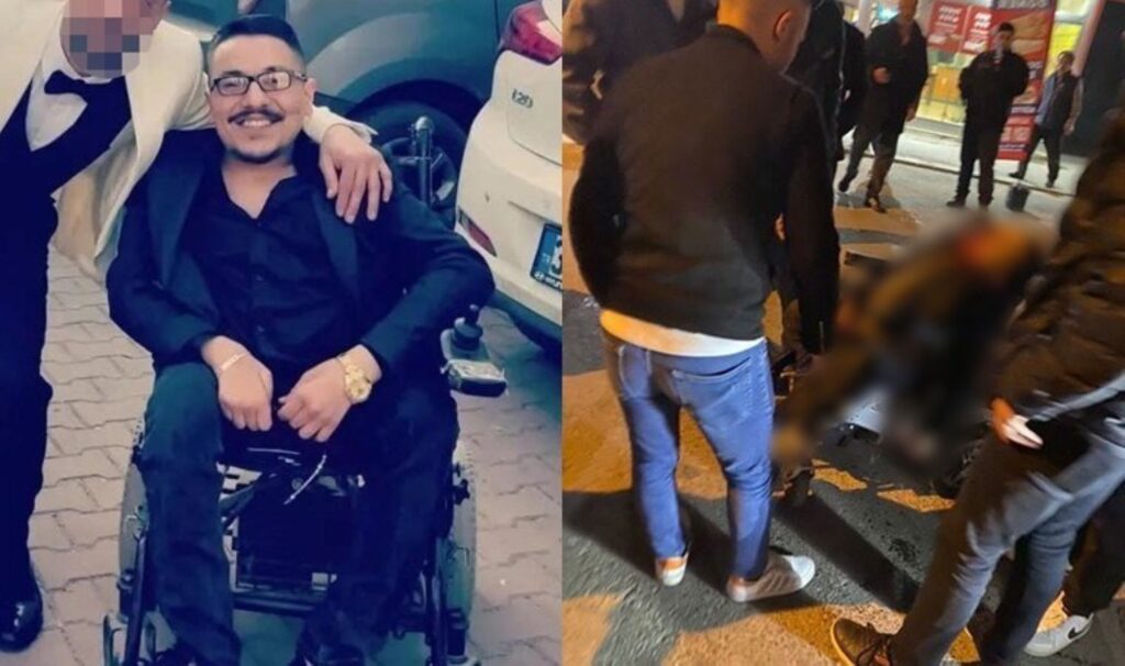 silahli catismanin ortasinda kaldi tekerlekli sandalyeli esnaf oldu piRW5lmO