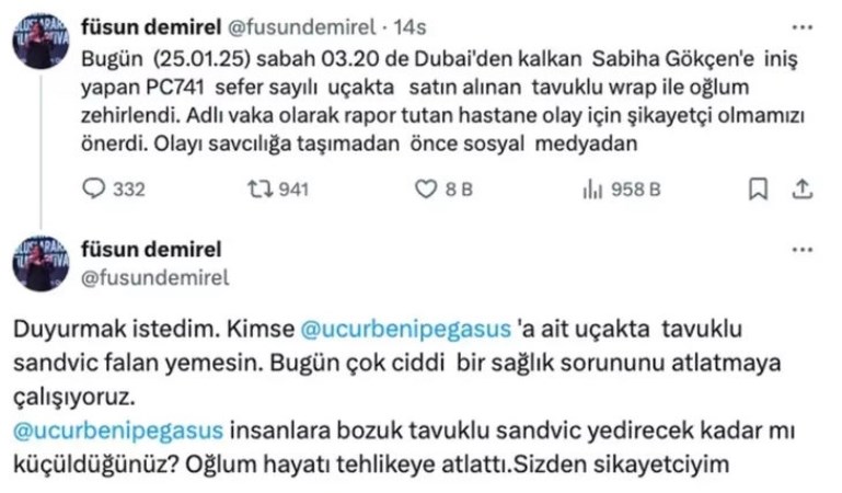unlu oyuncu fusun demirel oglunun ucakta yedigi yemekten dolayi zehirlendigini duyurdu 0 8lXcrES3