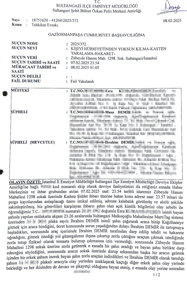 kadin yolcuya tehdit ve siddet baska erkeklere benzemem agzini burnunu kirarim dedi ormanlik alana Fmn3dgtJ