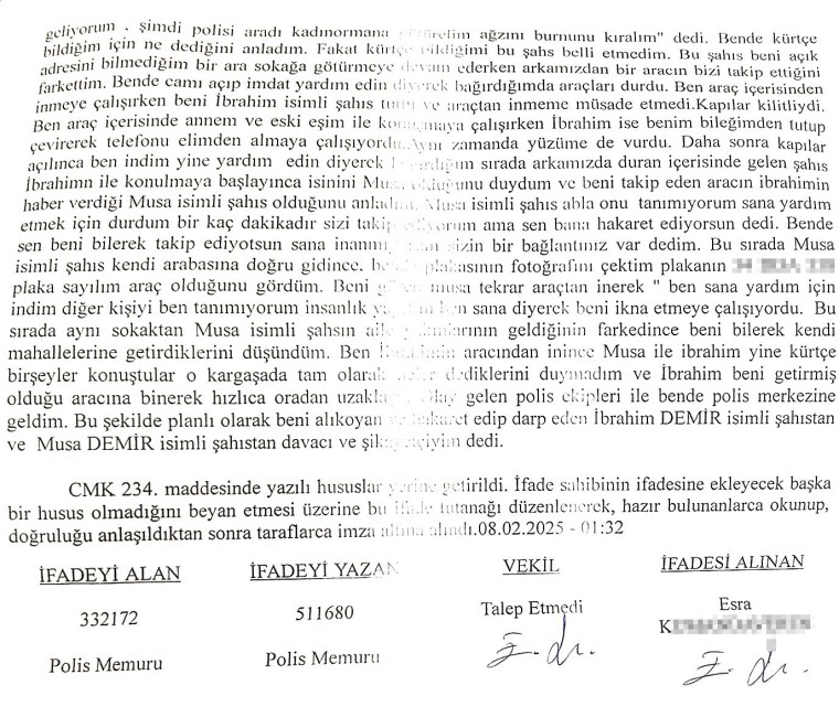 kadin yolcuya tehdit ve siddet baska erkeklere benzemem agzini burnunu kirarim dedi ormanlik alana