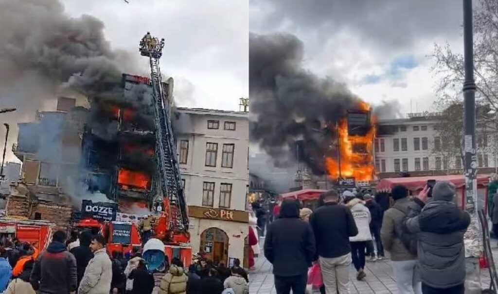 son dakika tarihi misir carsisinin yaninda korkutan yangin tDmc471I