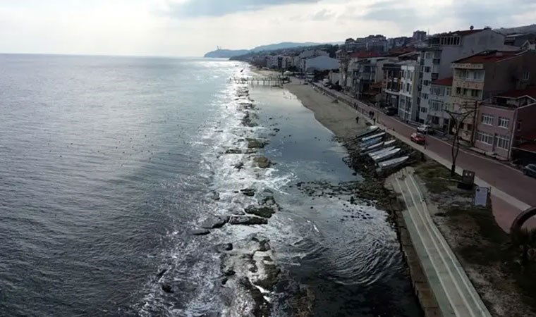 tekirdagda deniz cekilince tarihi kral yolu ortaya cikti IiOLwcwj
