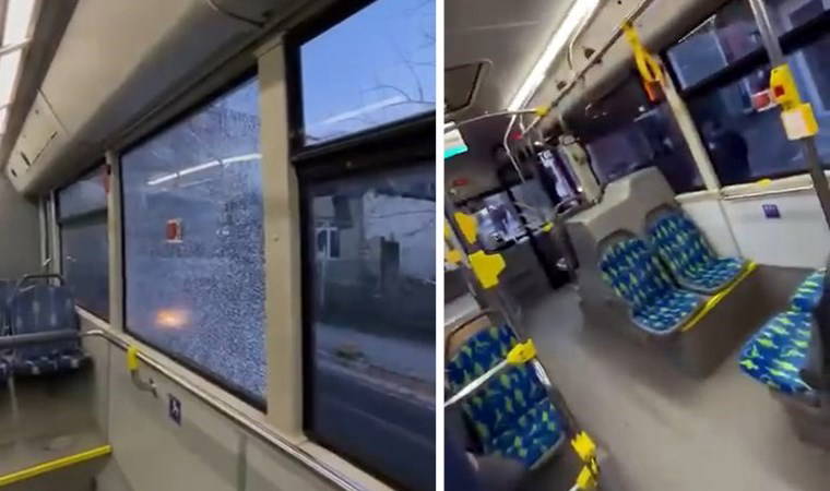 İstanbul'da İETT otobüsüne 'taşlı kartopu' saldırısı: Yolcular tahliye edildi! 6 istanbulda iett otobusune tasli kartopu saldirisi yolcular tahliye edildi