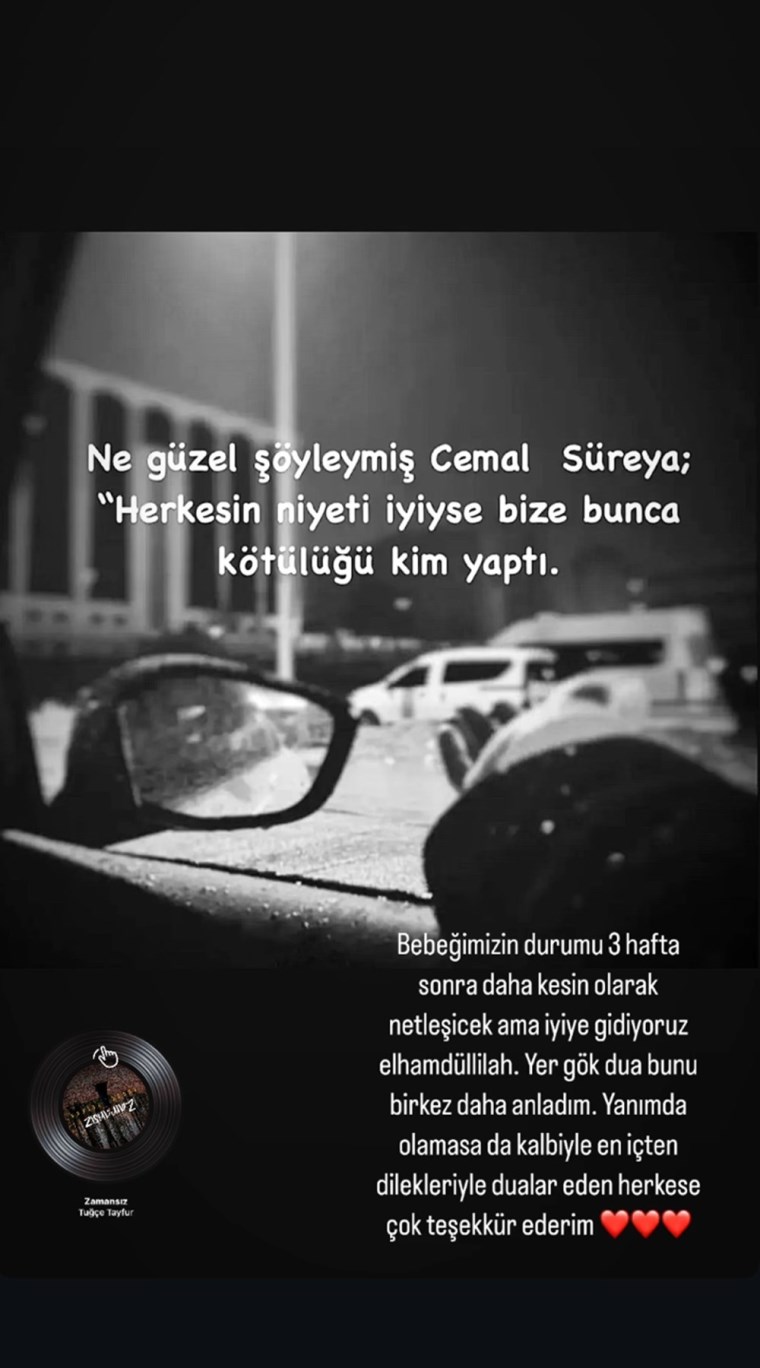 tugce tayfur yeni dogacak bebeginin saglik durumunu acikladi 1