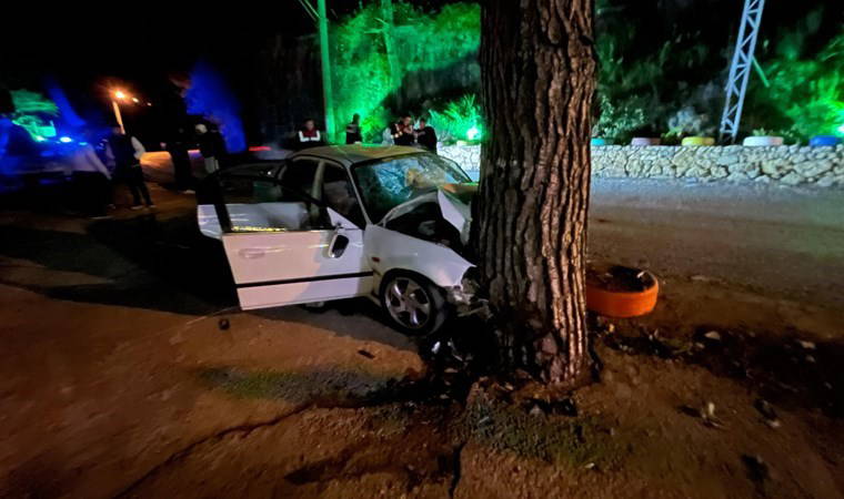 Virajı alamayan otomobil ağaca çarptı: Ölü ve yaralılar var…